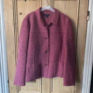 WOMENS LANDS END PINK JACKET SIZE 14 PETITE - Picture 1 of 6