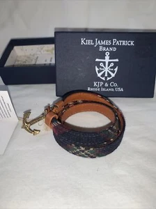 Kiel James Patrick marineblau kariertes Wickelarmband UVP £65 XS-M - Ankerbefestigung - Bild 1 von 7