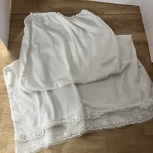 "De colección Beau Trix blanco encaje ribete medio deslizamiento nailon talla M 38""" - Imagen 1 de 5