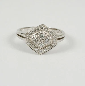 Anillo De Oro Blanco 585 14 Quilates Con Diamante Brillante 0,45 Ct.W.Si - Imagen 1 de 2