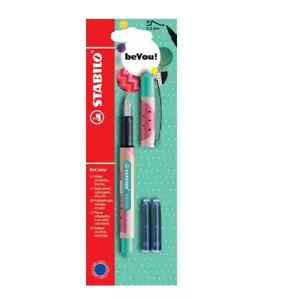 STABILO beCrazy! Tintenroller mit blauer Standard Tintenpatrone - Wassermelone - Bild 1 von 5