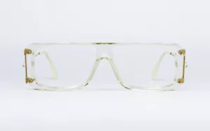 VINTAGE FRAME CAZAL 185 65 CLEAR WHITE GOLD SQUARE NOTORIOUS BIG OG OTT 901 866 - Picture 1 of 7