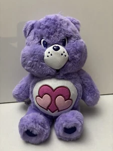 Miniso - Care Bears 12" Plush - Harmony Purple Pink Hearts - Picture 1 of 1