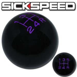 BLACK/PURPLE VINTAGE SHIFT KNOB 5 SPEED SHORT THROW SHIFTER SELECTOR 12X1.75 K05 - Picture 1 of 1