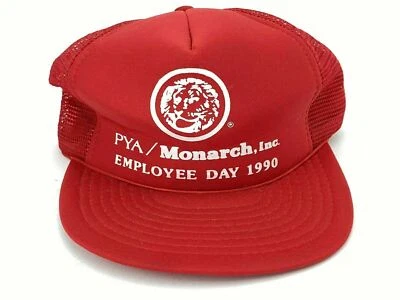 Speedway Pya/Monarch, Inc. de colección Sombrero de malla rojo Employee Day 1990  Foto 1 de 4
