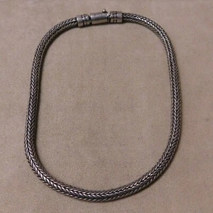 Catena di grano pesante in argento sterling 16" + - Foto 1 di 4