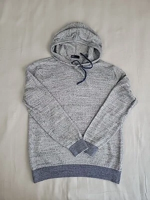 Gap Hoodie Womens L Gray Dark Navy Blue Preppy Soft Casual Knit EUC Weekend - Изображение 1 из 4