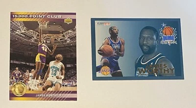 James Worthy 92-93 Fleer All Star & 1993 Upper Deck PC8 лот из 2 - Изображение 1 из 4