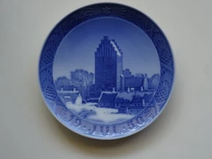 ROYAL COPENHAGEN 1950 Christmas Porcelain Plate ("JUL") - Excellent condition. - Foto 1 di 4