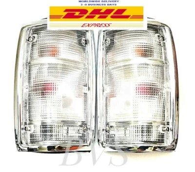 Rear Tail Light Lamp Chrome Clear Lens For 86-97 Mazda B2000 B2200 B2500 Fighter - Image 1 of 4
