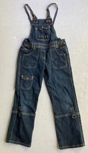 KANZ Girls Denim Jean Overalls Bibs Youth sz 6 yrs 116 EU European Boutique CUTE - Picture 1 of 10