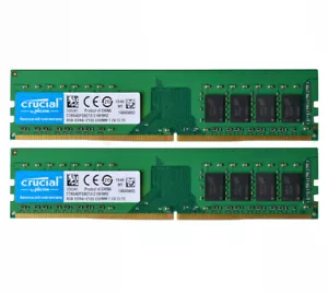 16GB Crucial Kits Desktop Memory 2PCS 8GB DDR4 2133T Pc4-17000mhz 288pin 1.2V & - Picture 1 of 9