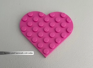 1x LEGO® HERZPLATTE 6 x 6 NOPPEN PLATTEN 46342 HERZ PLATTE FLACH PURPLE PINK NEU - Bild 1 von 1