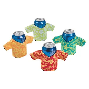 12 Tropical Hawaiian Shirt Can Covers Insulators (like Koozies) Tiki Bar Supplie - Picture 1 of 1