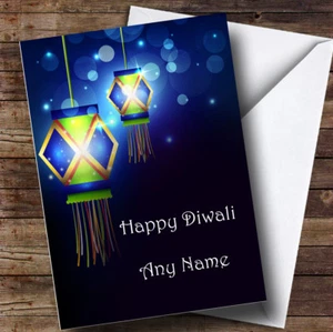Lanterns Personalised Diwali Card - Picture 1 of 1
