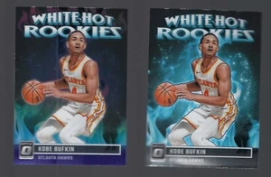 KOBE BUFKIN 2023-24 DONRUSS OPTIC 2 CARD WHITE HOT ROOKIES LOT PURPLE & BASE - Picture 1 of 1