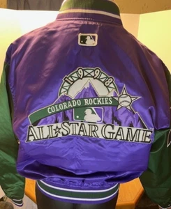 Vintage Starter 1998 All Star Game Colorado Rockies Staff Satin Jacket Sz S - Picture 1 of 16