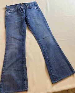 7 For All Mankind Damen Gr. 29 x 30 Blue Wash Flare Denim Jeans Hose - Bild 1 von 12