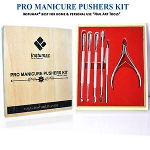 Manicure Pedicure Tools Kit Cuticle Pusher Nipper Cutter Cleaner Nail Care Set 