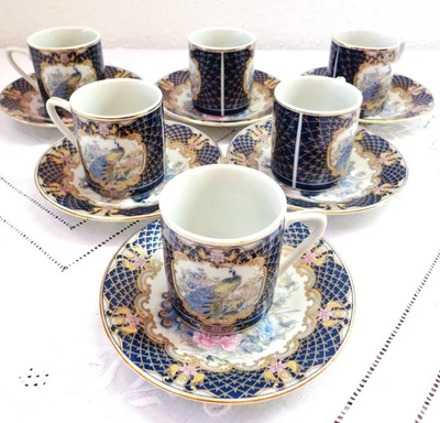 6 Espresso Tassen mit Unterteller - neu - - Bild 1 von 4