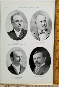 Notevoli uomini di San Luigi del 1900 foto LUMBER MEN Rehbein Bagnell acqua piovana B7 - Foto 1 di 6
