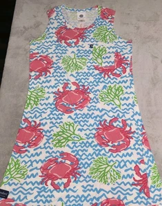 Simply Southern Beach Vacation Summer Crab Cover Up Womens XS/S Sundress - Picture 1 of 13