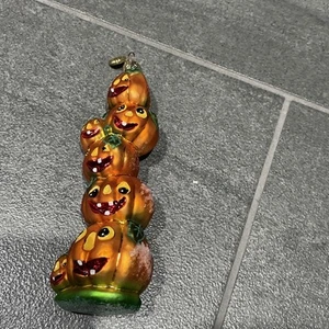 Christopher Radko STACK O'LANTERNS Halloween Pumpkin Ornament - Picture 1 of 6