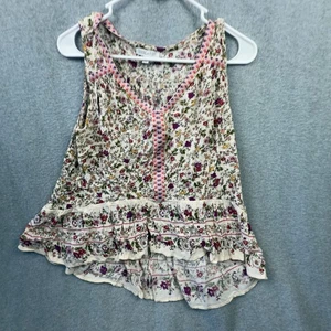 Camisa sin mangas floral blanca mediana Patrons Of Peace para mujer - Imagen 1 de 7
