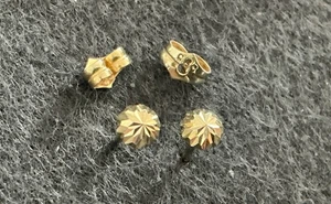 Damen Ohrstecker echt Gold 585 (14 kt) - 0,5g - Butterfly-Verschluss - Bild 1 von 5