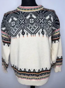 DALE OF NORWAY Vintage 70’s Sweater Mens 2XL Cardigan Wool Fair Isle Knitted - Picture 1 of 18