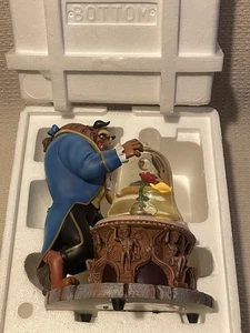 Disney Beauty and the Beast Rose Musical Snow Globe Belle MINT w/ Box! RARE! - Picture 1 of 18