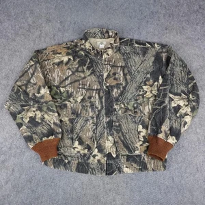 Vintage Mossy Oak Jacket Mens Large Camo Hunting Bomber Break Up Made in USA 90s - Picture 1 of 14