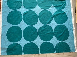 MARIMEKKO Fabric KIVET 2008 Maija Isola 14yd Fabric Cotton FINLAND BTY Aqua Teal - Picture 1 of 4