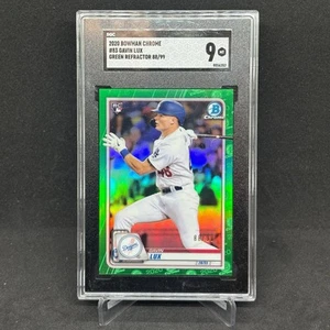 Bowman Chrome Gavin Lux Green Refractor 2020/99 Rookie RC SGC 9 Reds Dodgers SP - Imagen 1 de 1