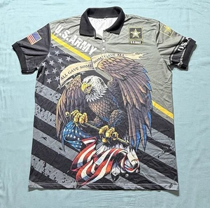 US Army "All Gave Some" Collared Full Graphic Shirt olive green X-Large - Bild 1 von 3