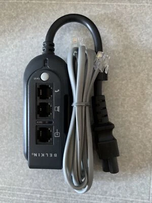 Belkin Notebook Travel Surge Protector - 3 Prong C6 Phone Modem 100v-240v F5C791 - Image 1 of 4