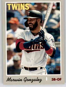 2019 Heritage Marwin Gonzalez MLB Base Card PWE Twins #553 - Picture 1 of 2