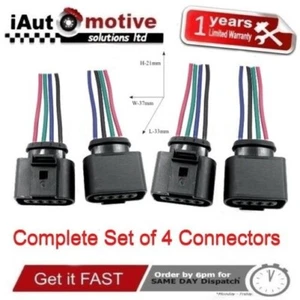 4x Audi VW Seat Skoda Ford Pacco Bobine D'Accensione Connettore Spina A3 A4 Tt - Picture 1 of 13