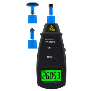 Non-Contact LCD Digital Laser Photo Tachometer RPM Tach Tester Meter Speed Gauge - Bild 1 von 8