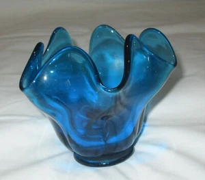 Plato vintage de tulipán azul zafiro - Imagen 1 de 4