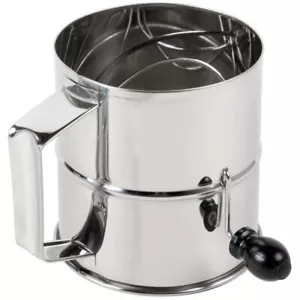 8 Cup Stainless Steel Rotary Flour / Powdered Sugar Sifter - Picture 1 of 7