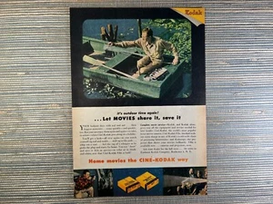 Cine-Kodak Home Movie Kodachrome Super-X Film Rochester NY 1946 Vintage Print Ad - Picture 1 of 1