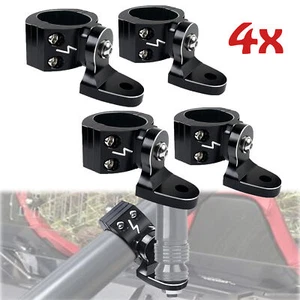 Set 4 UTV 1.75"-2" Adjustable Flag Whip Mount Bracket Grey for Polaris RZR Honda - Picture 1 of 7