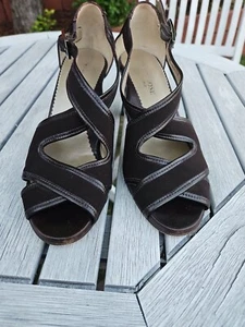 Taryn Rose - Chocolate Color Heeled Shoes - Size EU 35 / US 5-5.5 - Picture 1 of 12