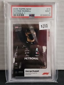 PSA 9 George Russell 2020 Topps NOW F1 Formula 1 Admirable Drive Points #019 19