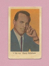 1958 Dutch Gum Card X Nr #172 Harry Belafonte