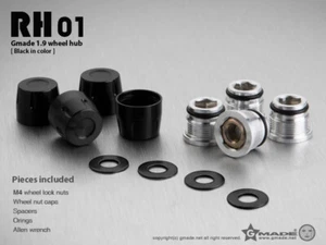 Gmade GM70114 1.9 RH01 wheel hubs Black (4) - Picture 1 of 1