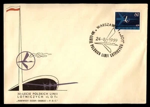 MayfairStamps Poland FDC 1959 30th Anniversary of Polish Airlines 'LOT' Poland F - Picture 1 of 2