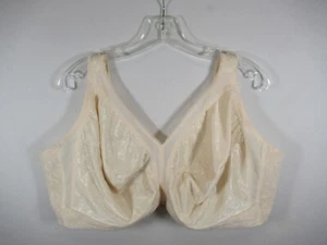 Playtex 18-Hour Bra 54D Ivory Wide Strap Wireless Satin 4693 - Picture 1 of 7