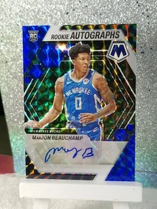 2022-23 Mosaic Marjon Beauchamp Blue Mosaic Prizm Auto SSP /49 #RA-BEA RC 💎 🔥 - Foto 1 di 9